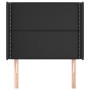 Cabecero con orejas de cuero sintético negro 93x16x118/128 cm de , Cabeceros y pies de cama - Ref: Foro24-3119518, Precio: 60...