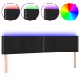 Cabecero con LED de terciopelo negro 200x5x78/88 cm de , Cabeceros y pies de cama - Ref: Foro24-3121540, Precio: 57,52 €, Des...