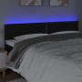 Cabecero con LED cuero sintético negro 160x5x78/88 cm de , Cabeceros y pies de cama - Ref: Foro24-3121568, Precio: 60,12 €, D...