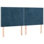 Cabecero con luces LED terciopelo azul oscuro 200x5x118/128 cm de , Cabeceros y pies de cama - Ref: Foro24-3122354, Precio: 1...