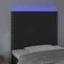 Kopfteil aus schwarzem Samt mit LED-Leuchten, 100 x 5 x 118/128 cm von , Kopf- und Fußteile - Ref: Foro24-3122328, Preis: 58,...
