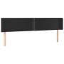 Cabecero con LED cuero sintético negro 183x16x78/88 cm de , Cabeceros y pies de cama - Ref: Foro24-3123198, Precio: 64,65 €, ...