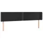 Headboard with LED black synthetic leather 183x16x78/88 cm by , Headboards and footboards - Ref: Foro24-3123198, Price: 65,67...