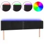 Kopfteil aus schwarzem Samt mit LED 203x16x78/88 cm von , Kopf- und Fußteile - Ref: Foro24-3123164, Preis: 67,31 €, Rabatt: %