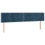 Cabecero con LED de terciopelo azul oscuro 203x16x78/88 cm de , Cabeceros y pies de cama - Ref: Foro24-3123166, Precio: 67,70...
