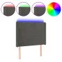 Dark gray velvet headboard with LED 93x16x118/128 cm by , Headboards and footboards - Ref: Foro24-3123945, Price: 68,85 €, Di...