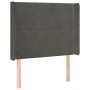 Cabecero con LED de terciopelo gris oscuro 93x16x118/128 cm de , Cabeceros y pies de cama - Ref: Foro24-3123945, Precio: 67,7...