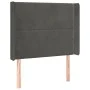 Dark gray velvet headboard with LED 93x16x118/128 cm by , Headboards and footboards - Ref: Foro24-3123945, Price: 68,85 €, Di...