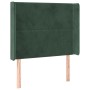 Cabecero con LED de terciopelo verde oscuro 93x16x118/128 cm de , Cabeceros y pies de cama - Ref: Foro24-3123947, Precio: 70,...