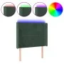 LED-Kopfteil aus dunkelgrünem Samt, 103 x 16 x 118/128 cm von , Kopf- und Fußteile - Ref: Foro24-3123953, Preis: 90,63 €, Rab...