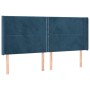 Cabecero con LED de terciopelo azul oscuro 183x16x118/128 cm de , Cabeceros y pies de cama - Ref: Foro24-3123972, Precio: 110...