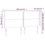 LED-Kopfteil aus dunkelblauem Samt, 183 x 16 x 118/128 cm von , Kopf- und Fußteile - Ref: Foro24-3123972, Preis: 129,36 €, Ra...
