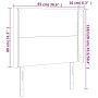 Cabecero con LED cuero sintético blanco 93x16x118/128 cm de , Cabeceros y pies de cama - Ref: Foro24-3123987, Precio: 90,52 €...