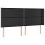 Cabecero con LED cuero sintético negro 183x16x118/128 cm de , Cabeceros y pies de cama - Ref: Foro24-3124010, Precio: 109,09 ...