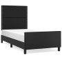 Estructura de cama con cabecero cuero sintético negro 90x190 cm de , Camas y somieres - Ref: Foro24-3125482, Precio: 127,80 €...