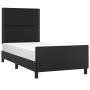 Estructura de cama con cabecero cuero sintético negro 90x190 cm de , Camas y somieres - Ref: Foro24-3125482, Precio: 127,80 €...