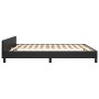 Estructura de cama con cabecero cuero sintético negro 160x200cm de , Camas y somieres - Ref: Foro24-3125518, Precio: 220,99 €...