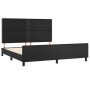 Estructura de cama con cabecero cuero sintético negro 180x200cm de , Camas y somieres - Ref: Foro24-3125524, Precio: 232,66 €...
