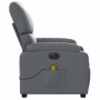 Sillón de masaje reclinable eléctrico cuero sintético gris en Sillones | Comprar online en Foru.es