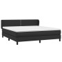 Cama box spring con colchón cuero sintético negro 160x200 cm de , Camas y somieres - Ref: Foro24-3127259, Precio: 509,76 €, D...