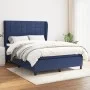 Box spring bed with blue fabric mattress 140x190 cm by , Beds and slatted bases - Ref: Foro24-3127963, Price: 536,67 €, Disco...
