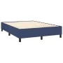 Box spring bed with blue fabric mattress 140x190 cm by , Beds and slatted bases - Ref: Foro24-3127963, Price: 536,67 €, Disco...