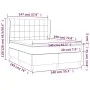Box spring bed with blue fabric mattress 140x190 cm by , Beds and slatted bases - Ref: Foro24-3127963, Price: 536,67 €, Disco...