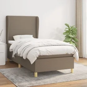 Cama box spring con colchón tela gris taupe 80x200 cm de , Camas y somieres - Ref: Foro24-3128321, Precio: 369,95 €, Descuent...