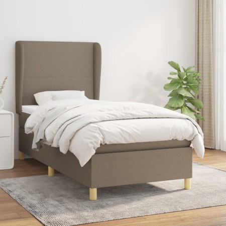 Cama box spring con colchón tela gris taupe 80x200 cm de , Camas y somieres - Ref: Foro24-3128321, Precio: 361,68 €, Descuent...