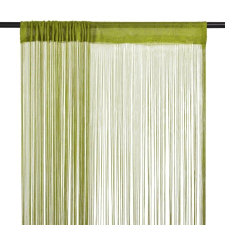 Cortinas de flecos 2 piezas 100x250 cm verde de vidaXL, Cortinas y visillos - Ref: Foro24-132412, Precio: 23,17 €, Descuento: %