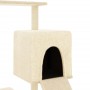 Rascador para gatos con postes de sisal color crema 130,5 cm en Mobiliario para gatos | Comprar online en Foru.es