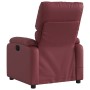 Sillón masaje reclinable eléctrico cuero sintético rojo tinto en Sillones | Comprar online en Foru.es