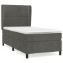 Cama box spring con colchón terciopelo gris oscuro 90x190 cm de , Camas y somieres - Ref: Foro24-3129124, Precio: 327,73 €, D...