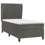 Cama box spring con colchón terciopelo gris oscuro 90x190 cm de , Camas y somieres - Ref: Foro24-3129124, Precio: 327,73 €, D...