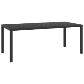 Mesa de jardín de aluminio y WPC negra 185x90x74 cm de vidaXL, Mesas de jardín - Ref: Foro24-42792, Precio: 276,76 €, Descuen...