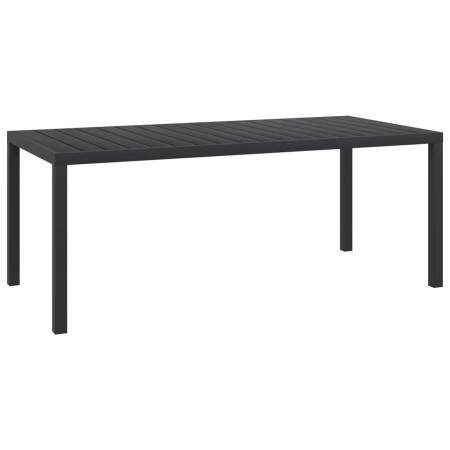 Mesa de jardín de aluminio y WPC negra 185x90x74 cm de vidaXL, Mesas de jardín - Ref: Foro24-42792, Precio: 276,76 €, Descuen...