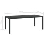 Mesa de jardín de aluminio y WPC negra 185x90x74 cm de vidaXL, Mesas de jardín - Ref: Foro24-42792, Precio: 276,76 €, Descuen...