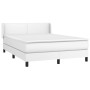 Cama box spring con colchón cuero sintético blanco 140x190 cm de , Camas y somieres - Ref: Foro24-3130656, Precio: 478,33 €, ...