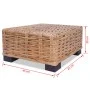 Mesa de centro de ratán natural 45x45x30 cm– de vidaXL, Mesas de centro - Ref: Foro24-244627, Precio: 87,68 €, Descuento: %