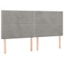 Cama box spring con colchón terciopelo gris claro 200x200 cm de , Camas y somieres - Ref: Foro24-3132639, Precio: 594,76 €, D...