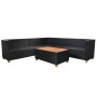 Set muebles de jardín 5 piezas y cojines ratán sintético negro de vidaXL, Conjuntos de jardín - Ref: Foro24-42997, Precio: 76...