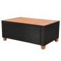 Set muebles de jardín 5 piezas y cojines ratán sintético negro de vidaXL, Conjuntos de jardín - Ref: Foro24-42997, Precio: 76...