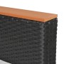Set muebles de jardín 5 piezas y cojines ratán sintético negro de vidaXL, Conjuntos de jardín - Ref: Foro24-42997, Precio: 76...