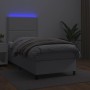 Cama box spring y colchón LED cuero sintético blanco 90x190 cm de , Camas y somieres - Ref: Foro24-3135856, Precio: 369,24 €,...