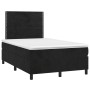 Cama box spring colchón y LED terciopelo negro 120x200 cm de , Camas y somieres - Ref: Foro24-3136055, Precio: 406,00 €, Desc...