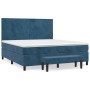 Cama box spring con colchón terciopelo azul oscuro 180x200 cm de , Camas y somieres - Ref: Foro24-3137741, Precio: 683,14 €, ...