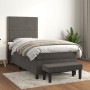 Cama box spring con colchón terciopelo gris oscuro 90x200 cm de , Camas y somieres - Ref: Foro24-3137762, Precio: 350,16 €, D...
