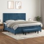 Cama box spring con colchón terciopelo azul oscuro 200x200 cm de , Camas y somieres - Ref: Foro24-3137807, Precio: 725,40 €, ...