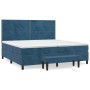 Cama box spring con colchón terciopelo azul oscuro 200x200 cm de , Camas y somieres - Ref: Foro24-3137807, Precio: 725,40 €, ...