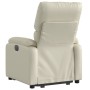 Sillón reclinable elevable cuero artificial color crema en Sillones | Comprar online en Foru.es